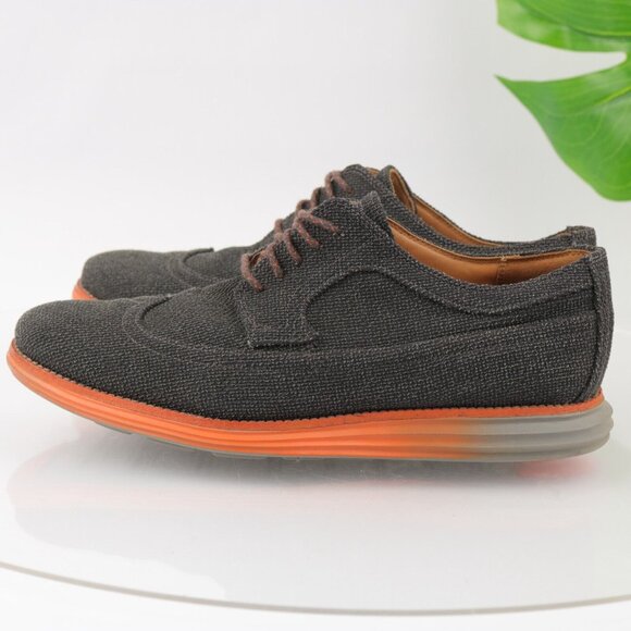 Cole Haan Mens Lunargrand Oxford Sneaker Size 10 Black Gray Denim Casual Shoe - Picture 7 of 14